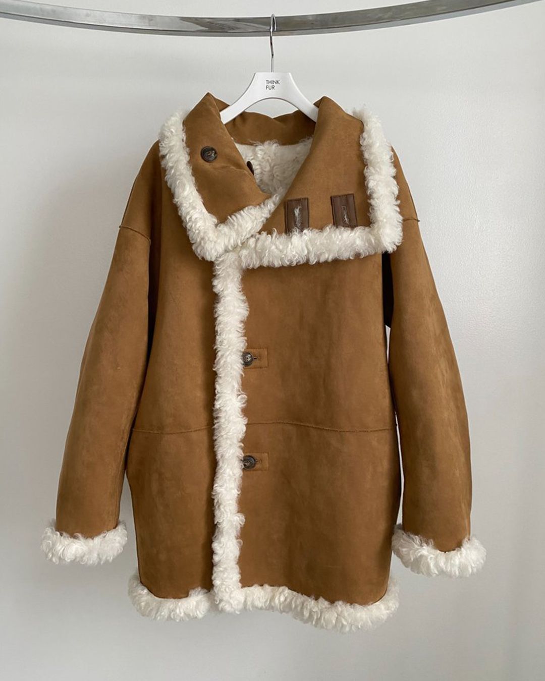 【先行予約】【26TH-03】ムートンリバーシブルコート (アイボリー) Mouton Reversible Coat (Ivory) /  エコファー  /  フェイクファー 【受注期間6/14 23:59まで】