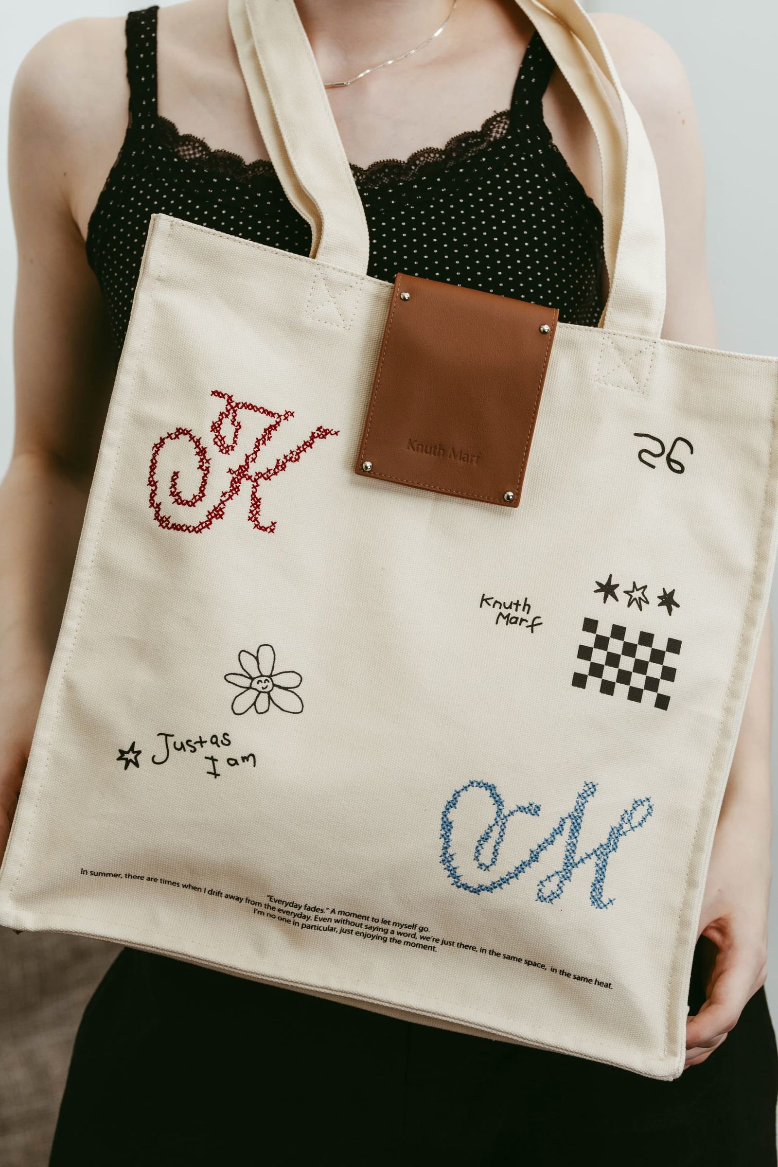 グラフィックキャンバストートバッグ (アイボリー) graphic canvas tote (Ivory) /  26SS