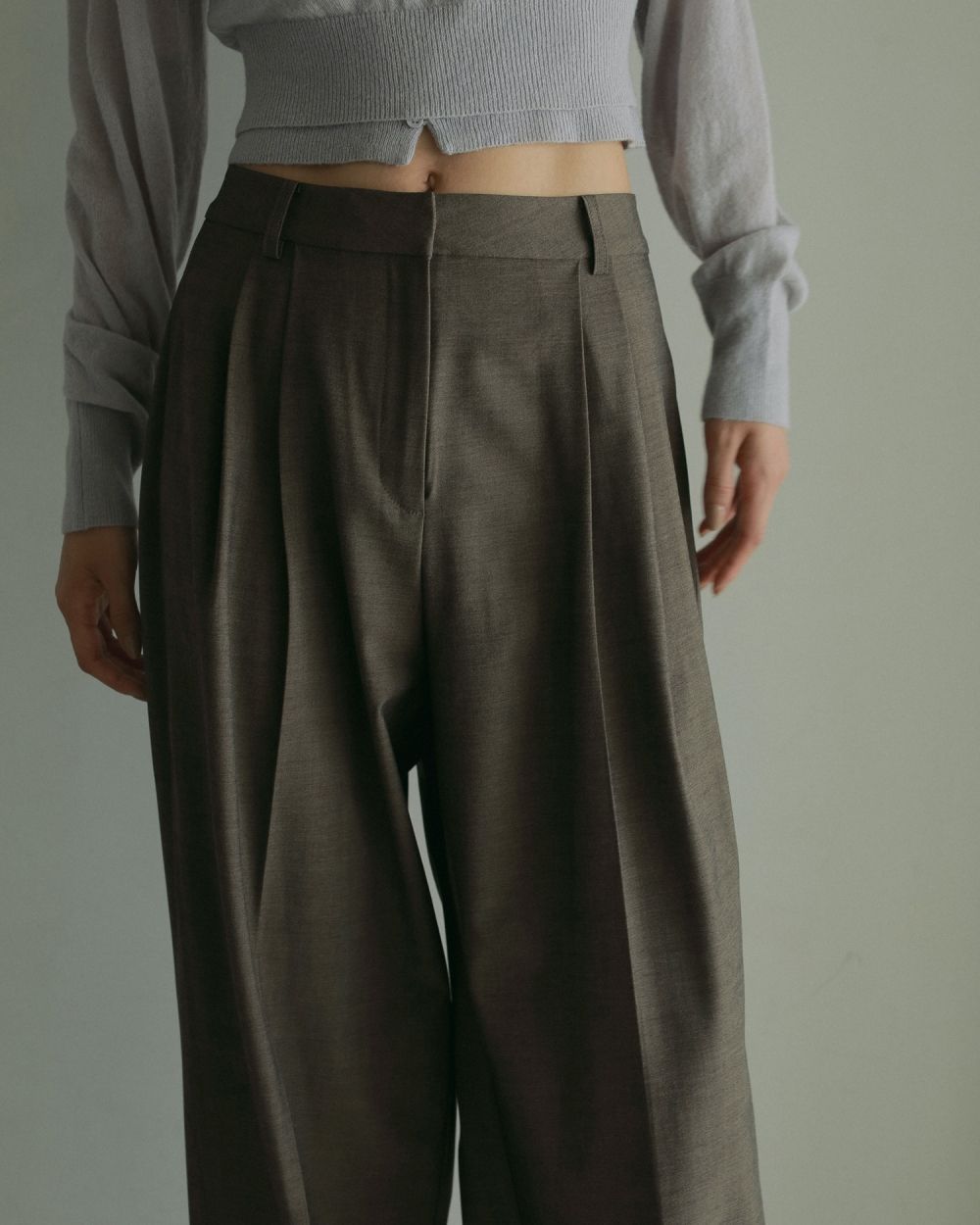 Panel Wide Pants / パネルワイドパンツ (ブラウン)
