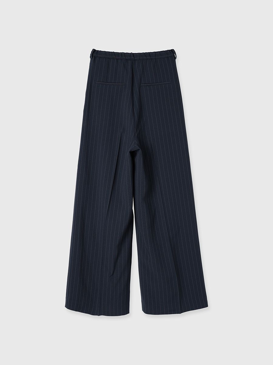 【25SS】CALATHEA STRIPE LAYERED PANTS / ストライプレイヤードパンツ (ネイビー)