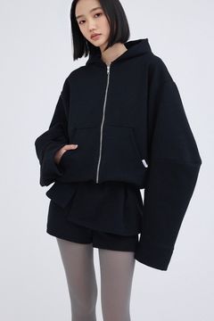 Edge forme ZIP hoodie / エッジフォーム ジップフーディ (ブラック)