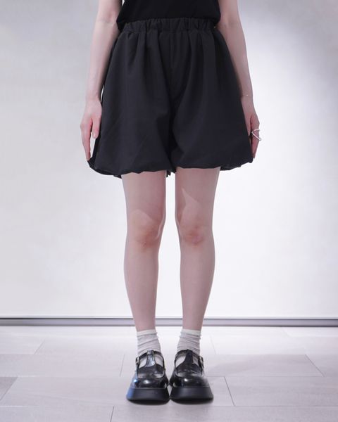 UVカット バルーンショートパンツ (ブラック) balloon hem UV cut gather volume S/PT (Black) /  26SS
