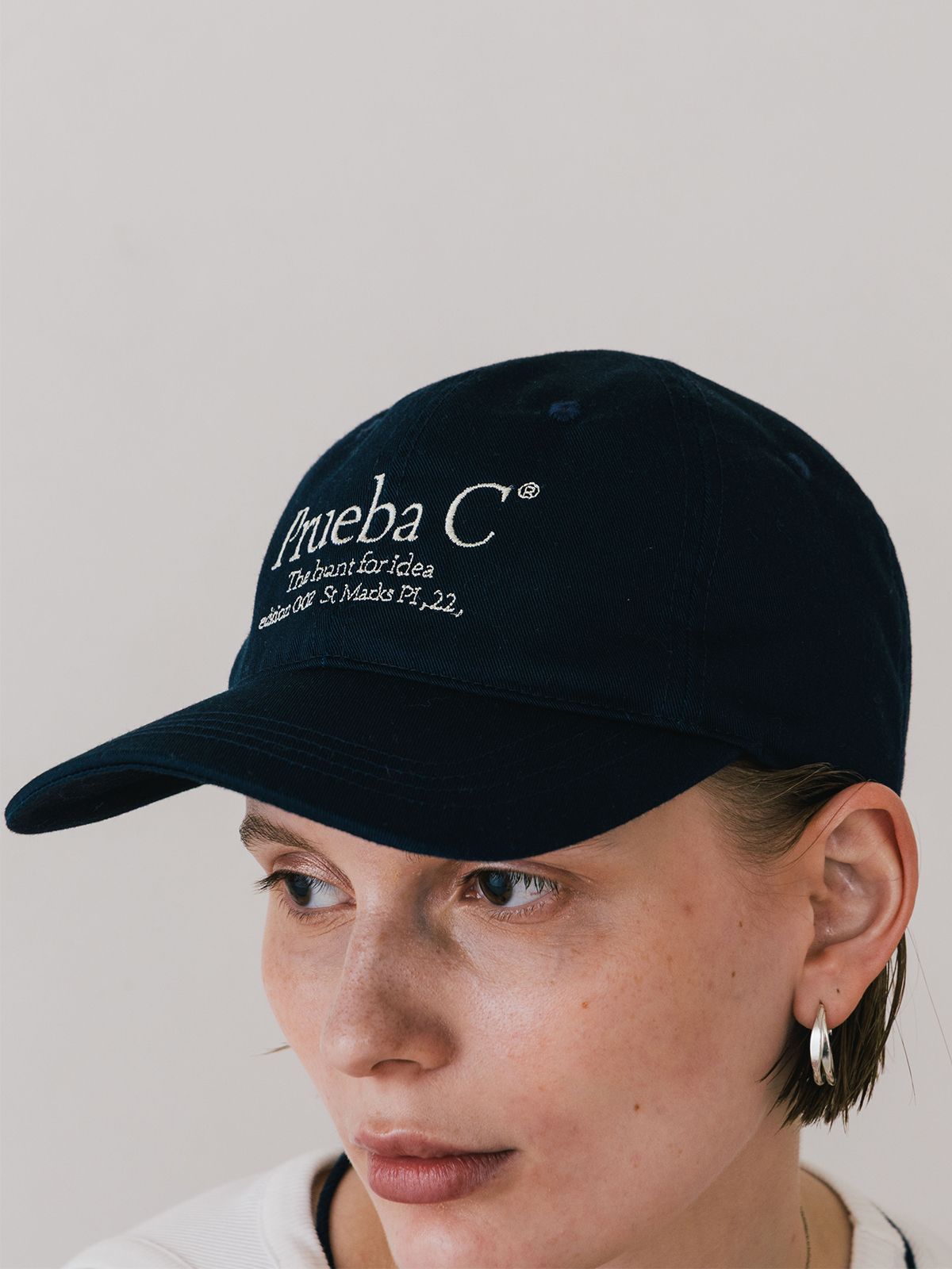 CREDONA - 【25SS】Prueba C cap / ロゴキャップ (ネイビー