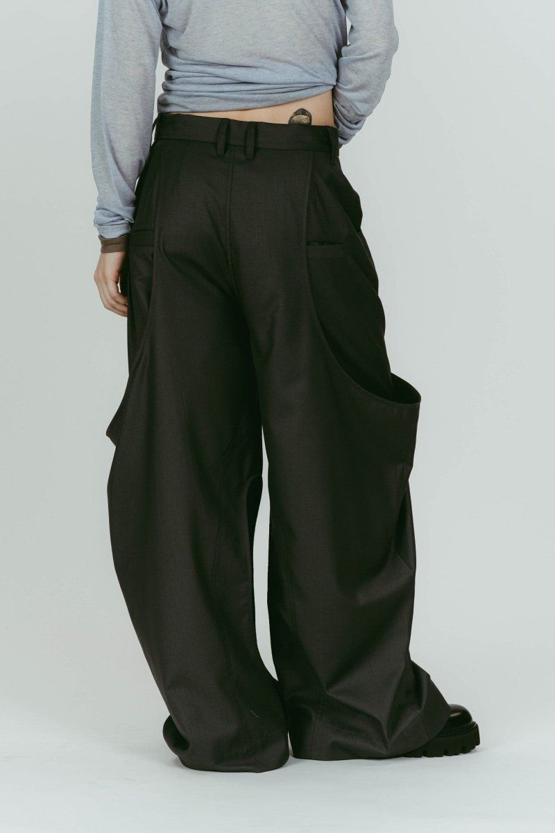 high-boot detail pants(unisex) / ハイブート ディテール パンツ (Gray) / 26SS