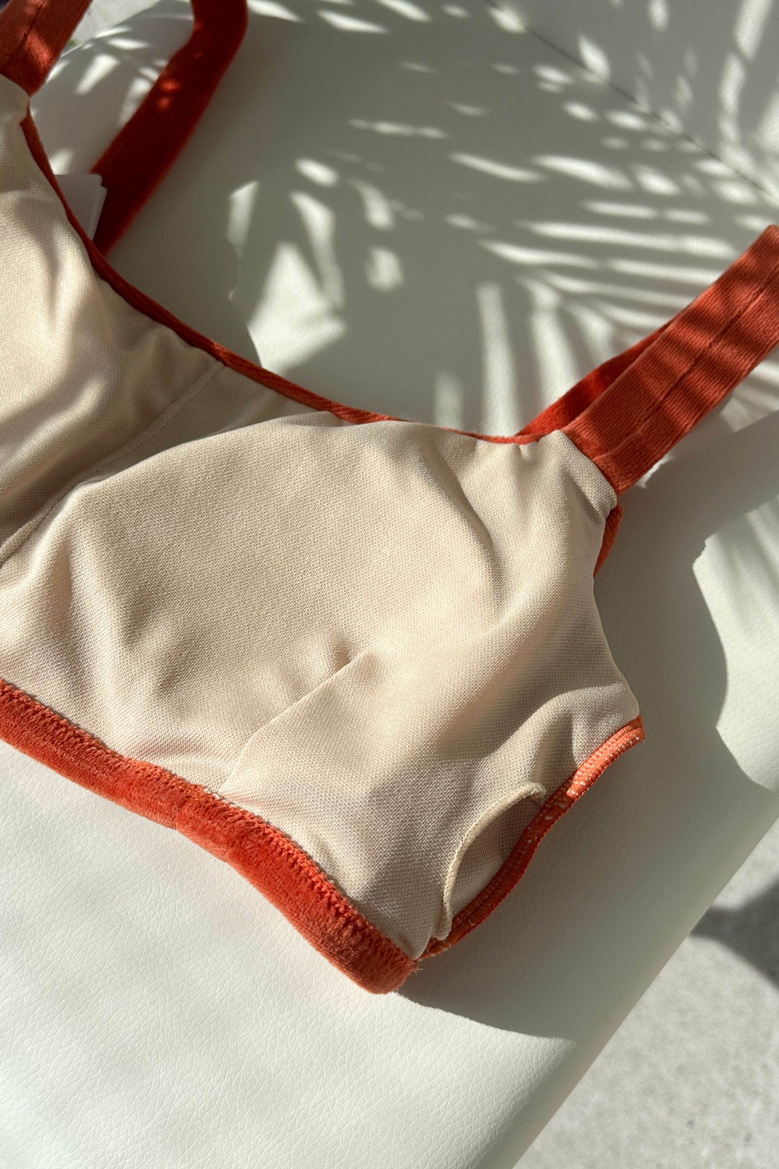 VELOUR BIKINI SWIM WEAR / ベロアスウィムウェア (オレンジ) / 水着