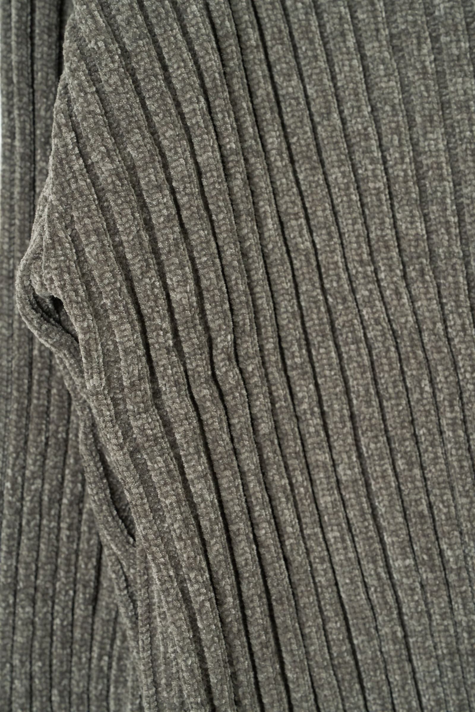 ブークレ ニット フーディ (カーキ) rib hoodie boucle knit (Khaki) / 26AW