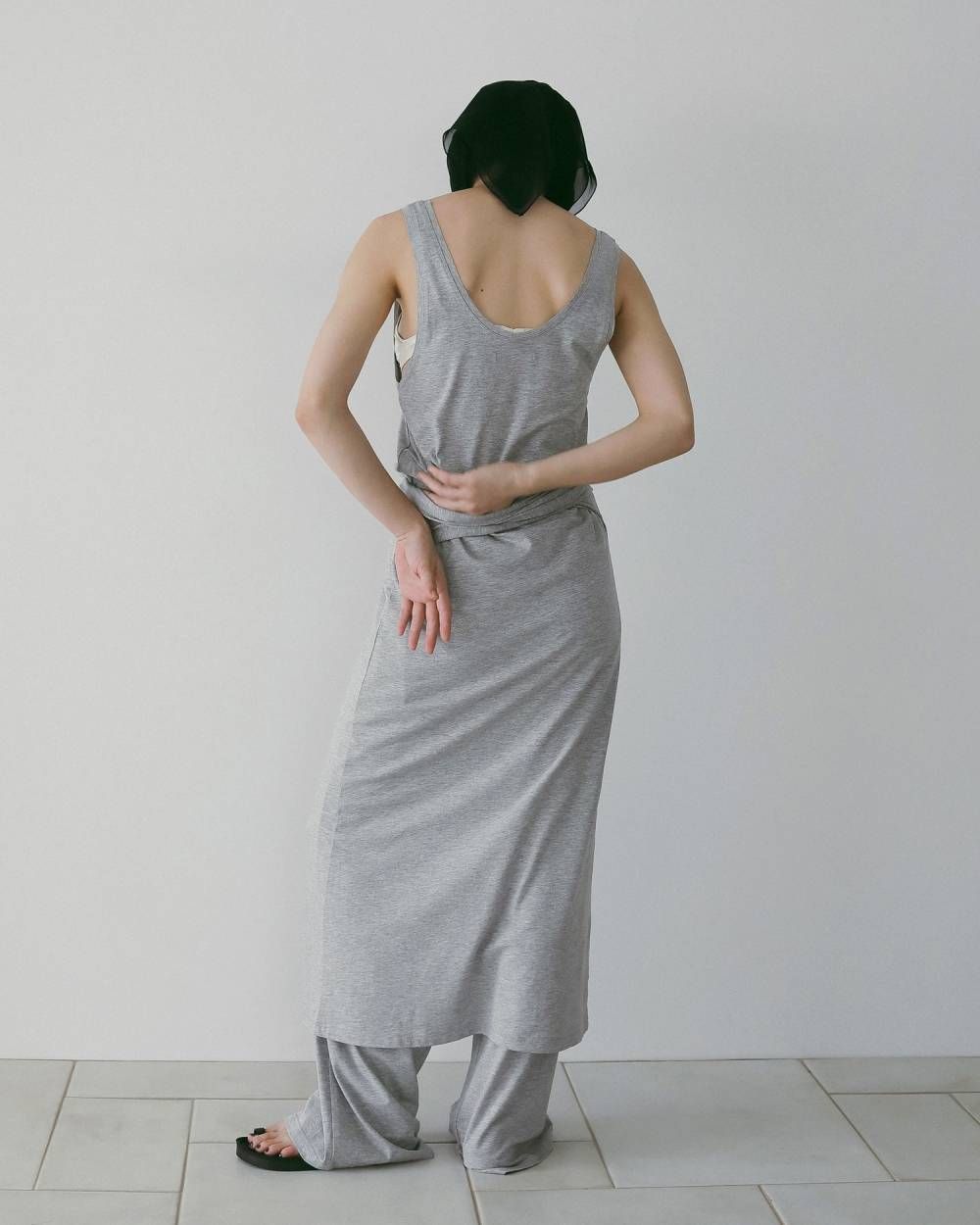 スリーブレス カットワンピース (グレー) Sleeveless Cut Onepiece (Gray) /  26SS