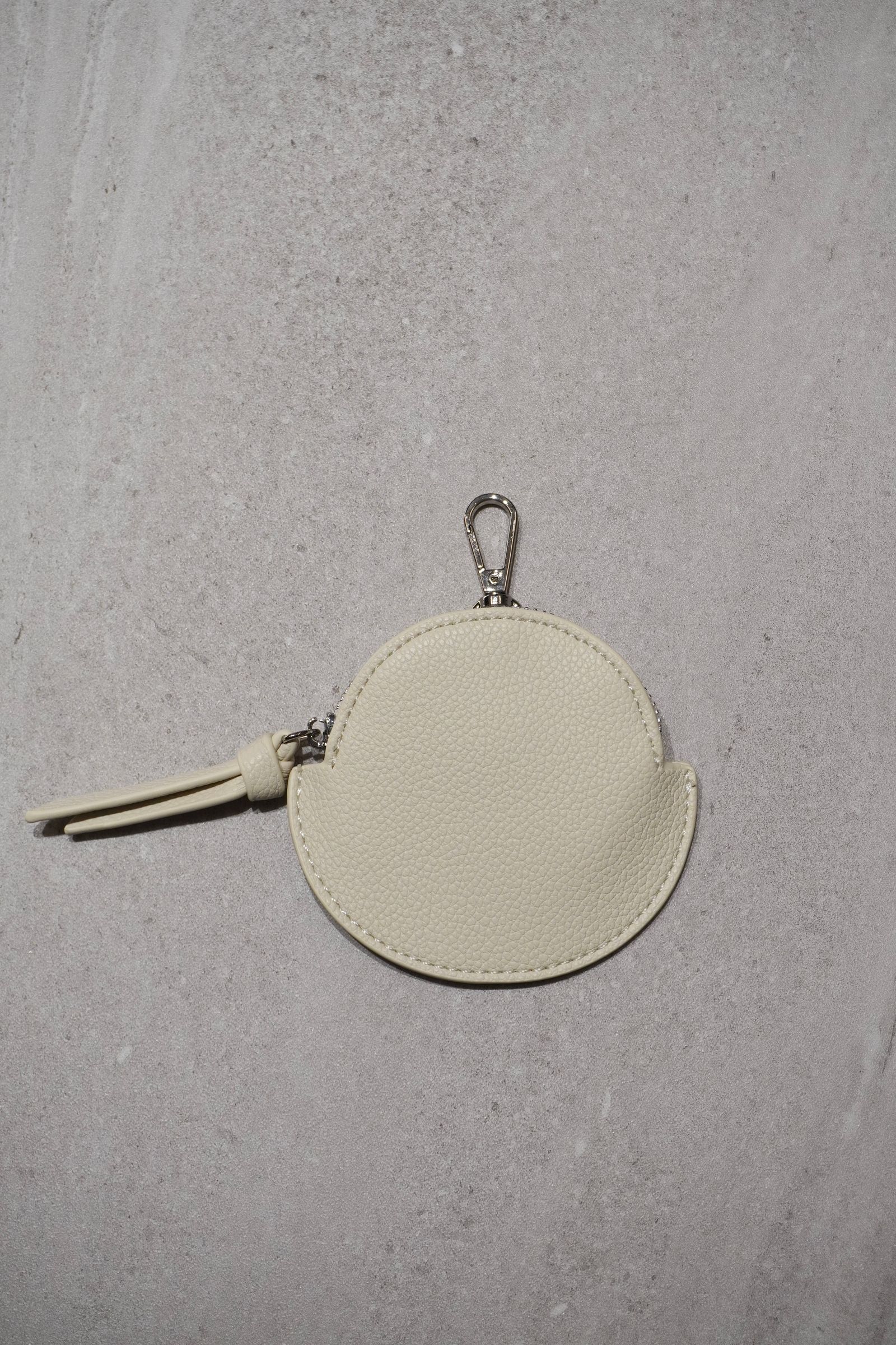 RECYCLING LEATHER MULTI MOBILE POUCH / リサイクルレザーマルチモバイルポーチ (アイボリー) スマホショルダー/コインケース・カードホルダー付き / 取り外し可能