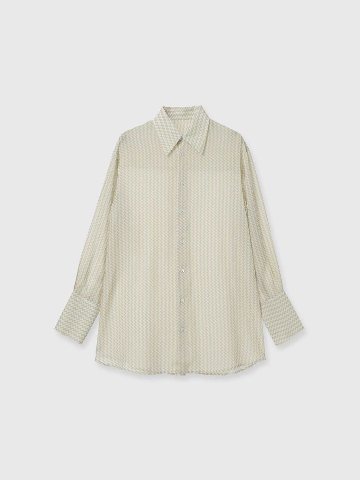 【25AW】GEOMETRIC SHIRT / ジオメトリックシャツ (ベージュ)