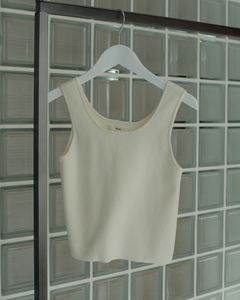 Cropped Knit Tanktop / クロップドニットタンクトップ (アイボリー)
