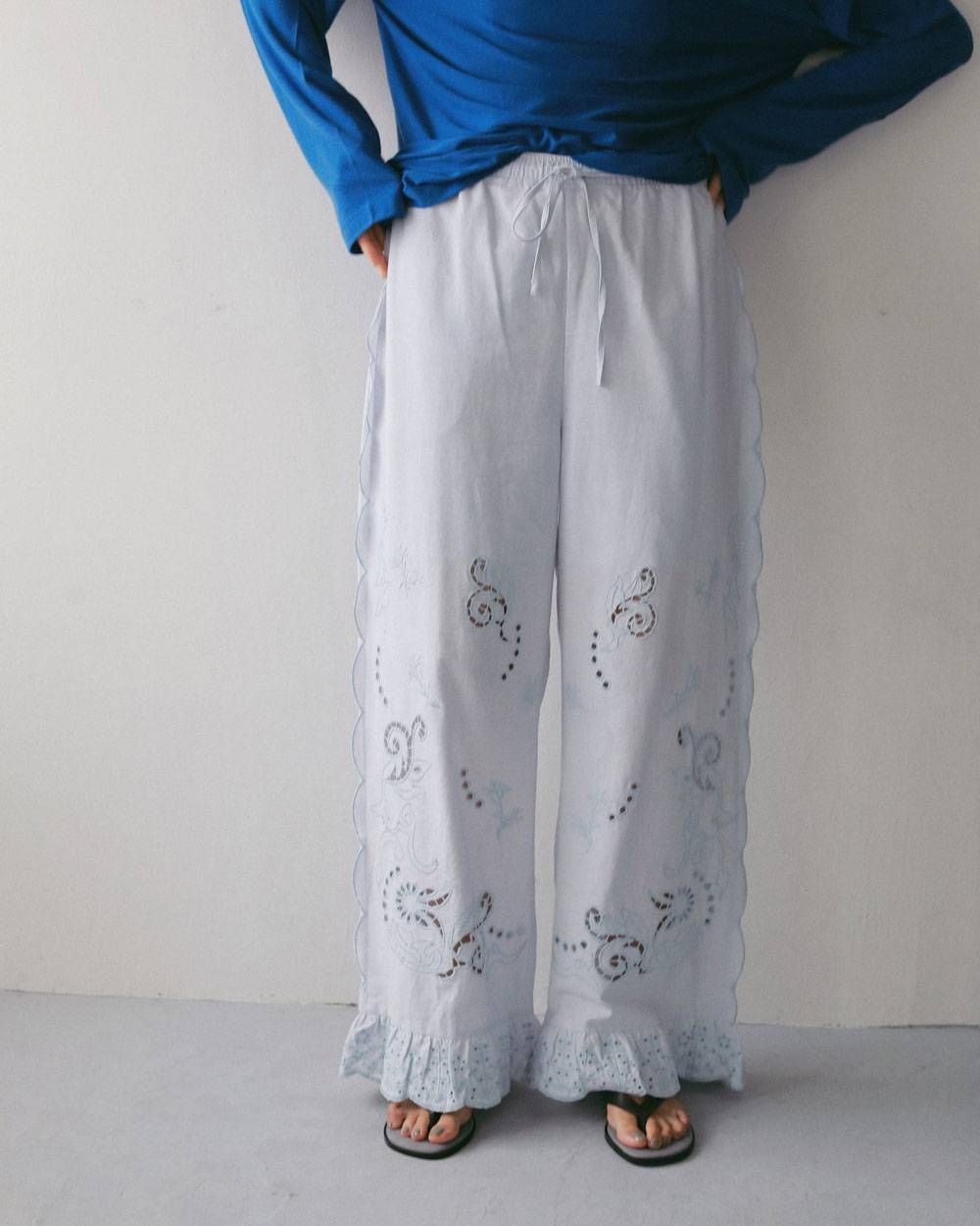 カットワーク レースパンツ (アイスブルー) Cutwork Lace Pants (Iceblue) / 27SS