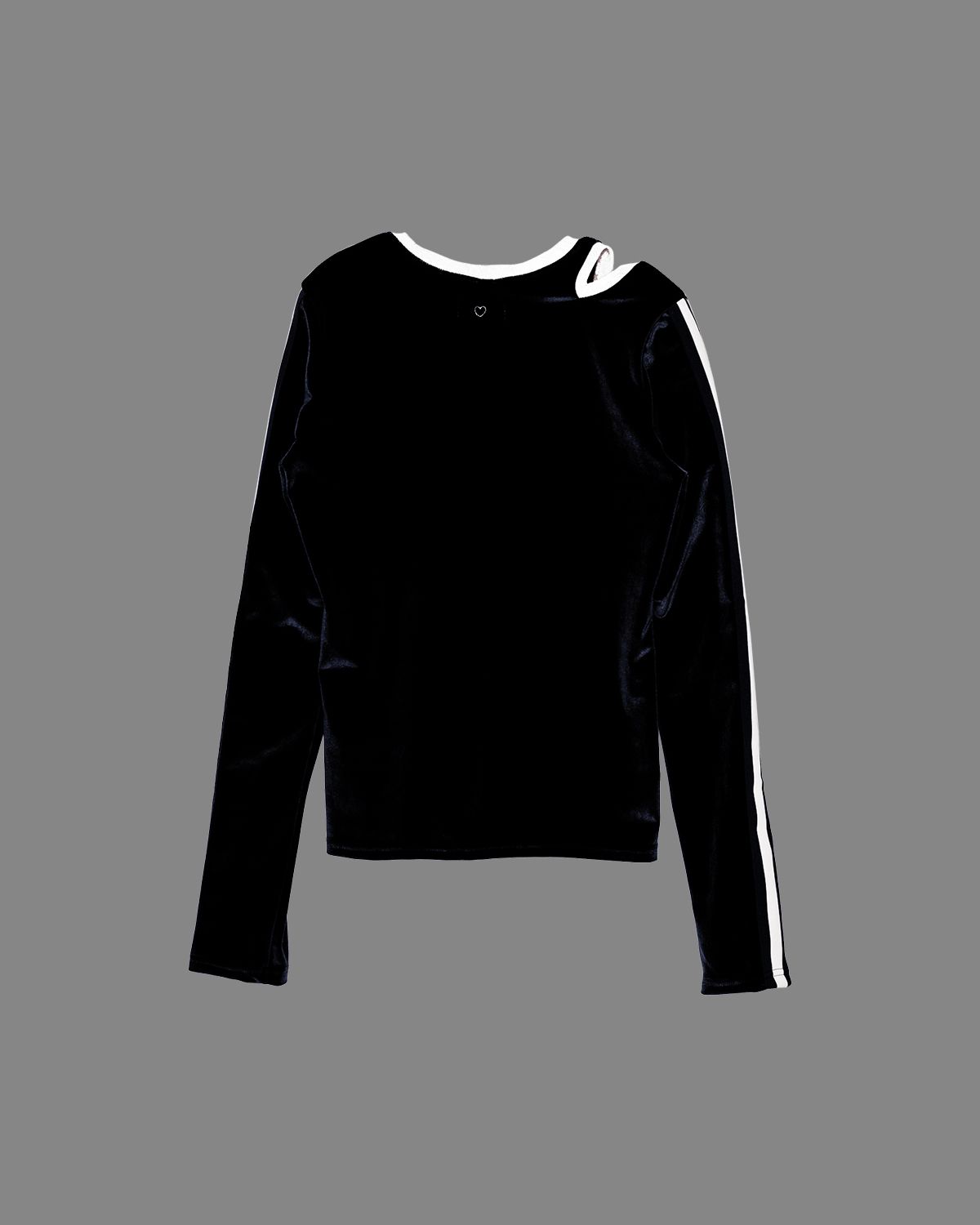 Micro Cut-out Football Shirt / マイクロ カットアウト フットボールシャツ (ブラック) / レディース