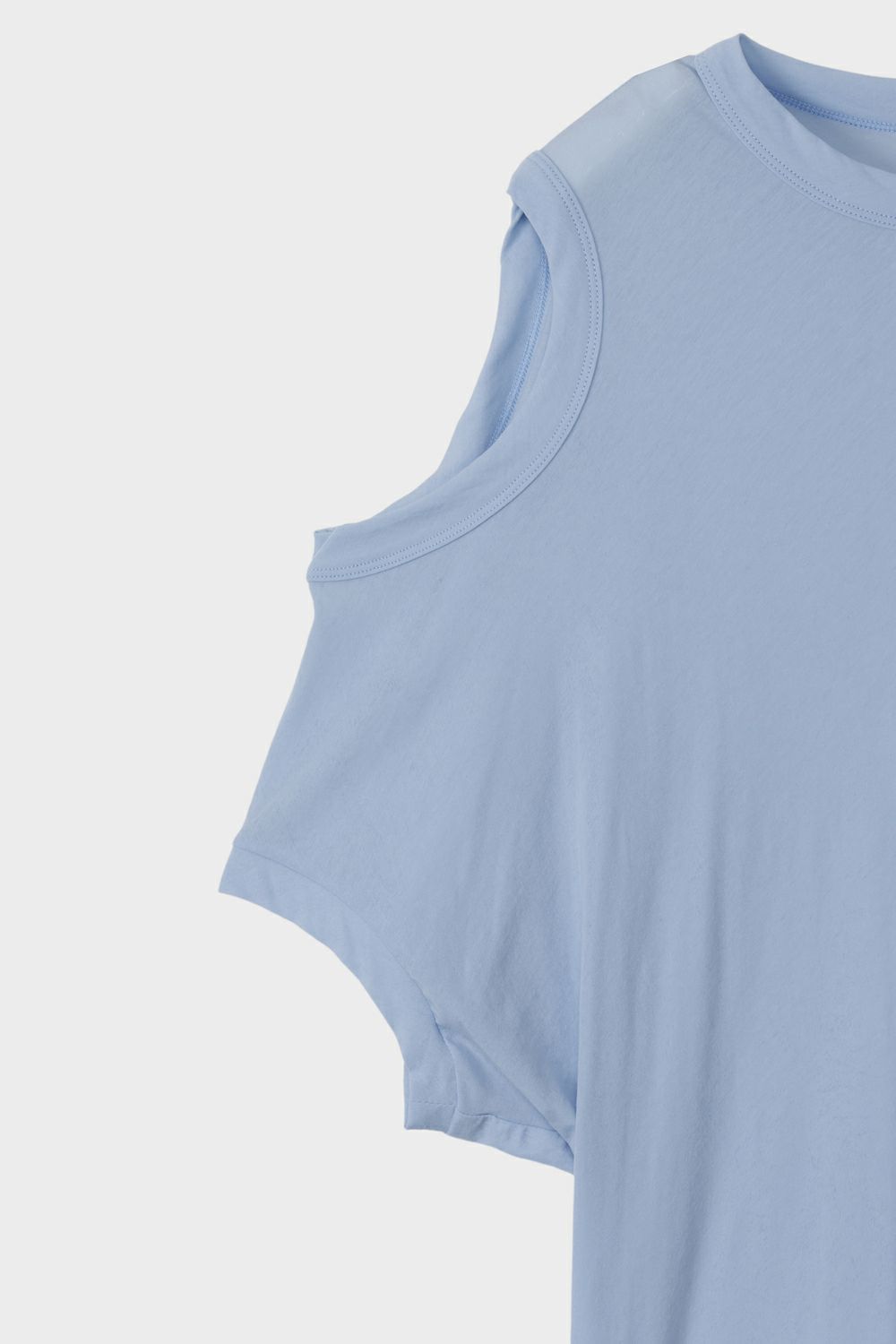 【25SS】SHEF OPEN SHOULDER T-SHIRT / オープンショルダーTシャツ (サックス)