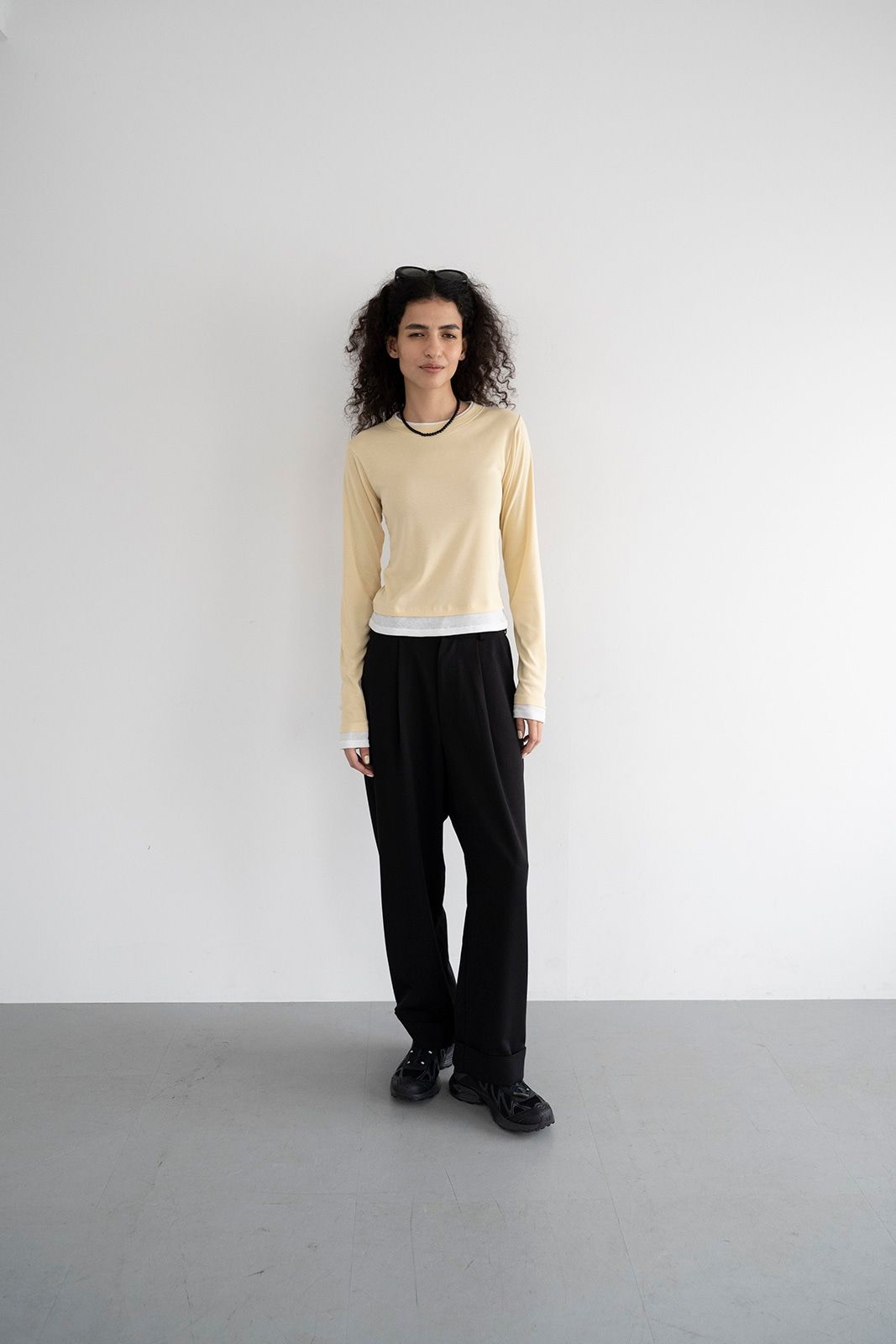 Layered Like Tops (Lemon) / レイヤードライクカットソートップス (レモン) / 26SS