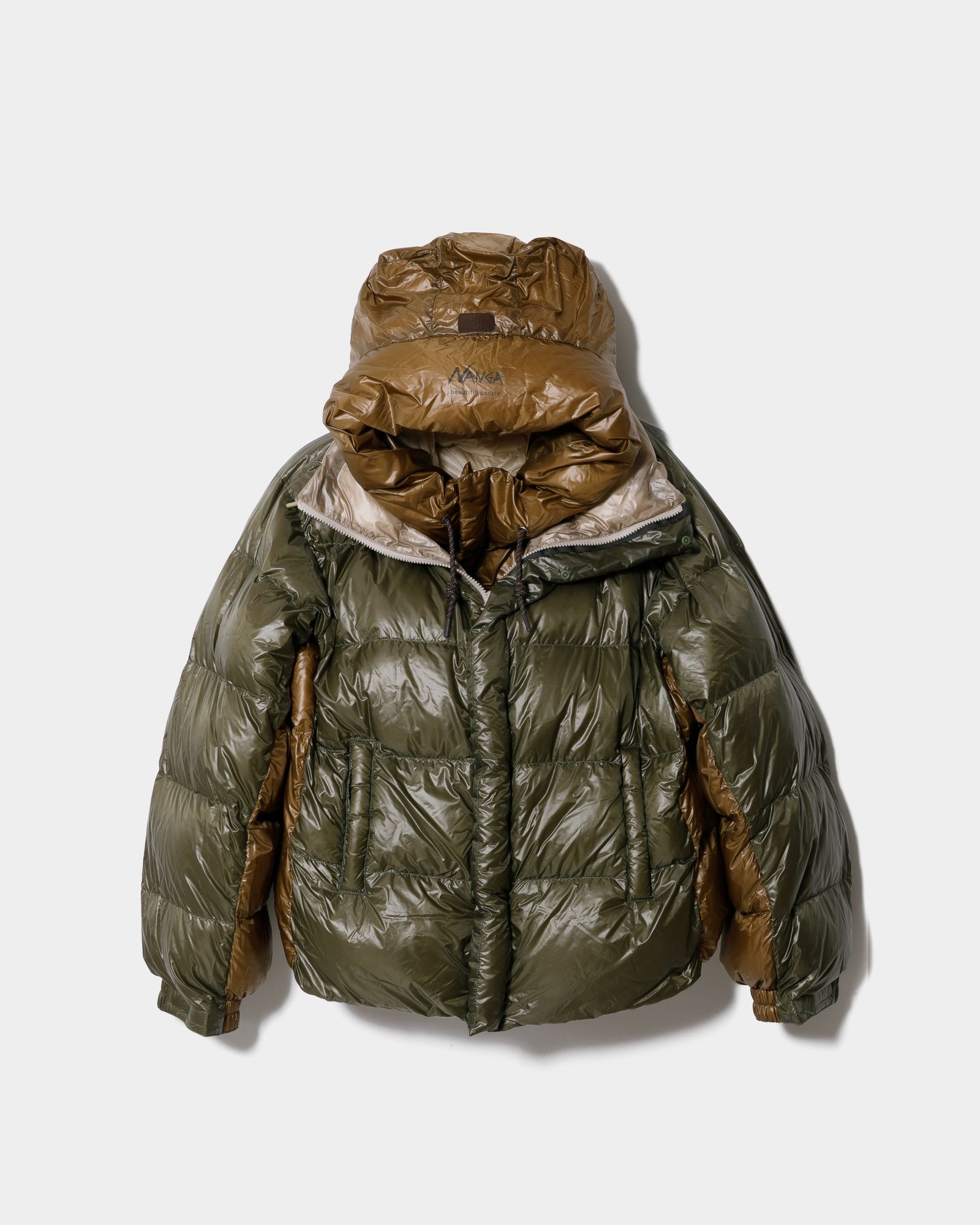 NANGA multilayering down vest blouson / ナンガ コラボレーション ダウンジャケット (ベージュ) / メンズ / レディース