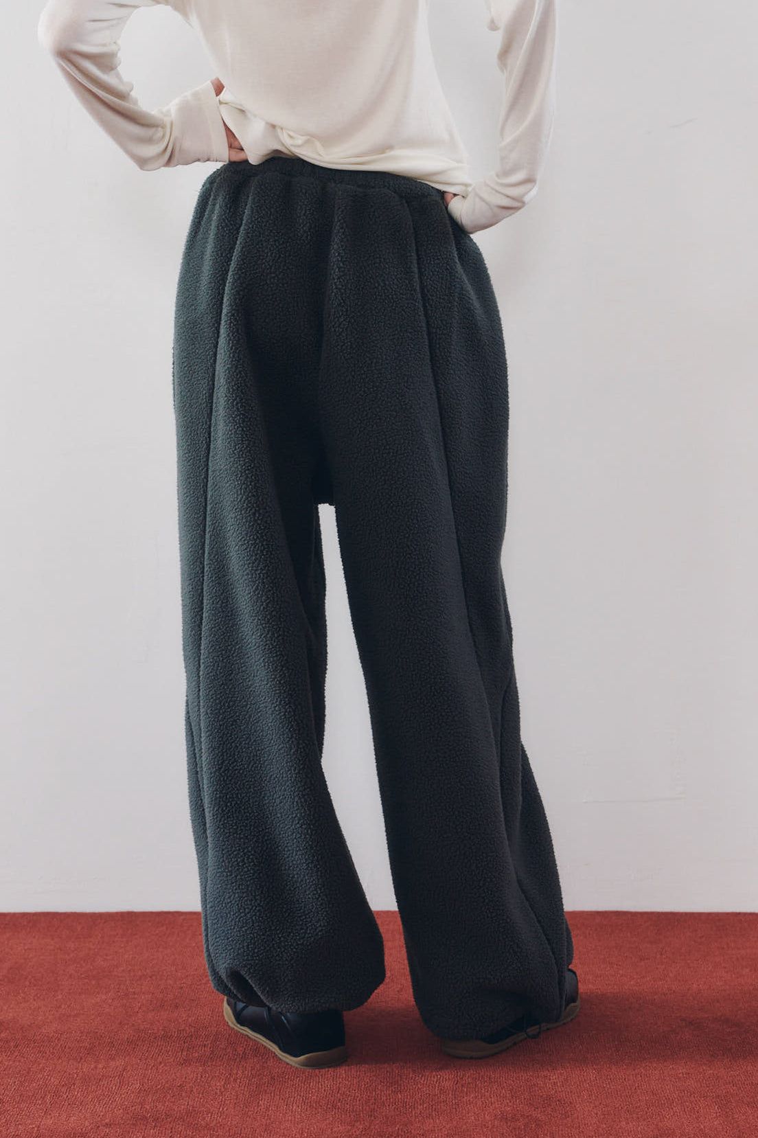 ボアパンツ (グレー) switching boa pants(unisex) (Gray) / 26AW
