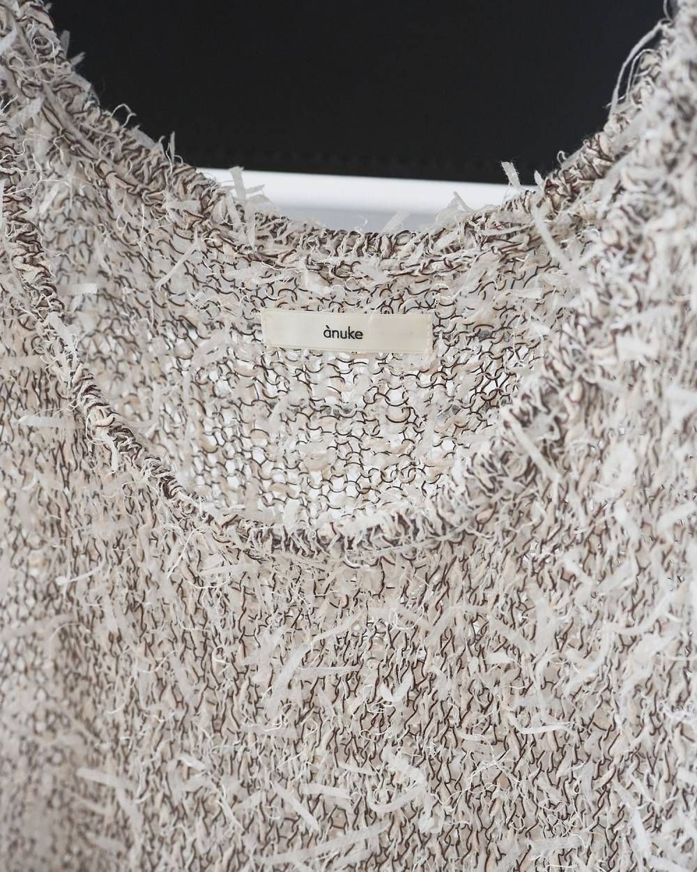 ミックスヤーン ニットベスト (アイボリー) Mixyarn Knit Vest (Ivory) / 26SS
