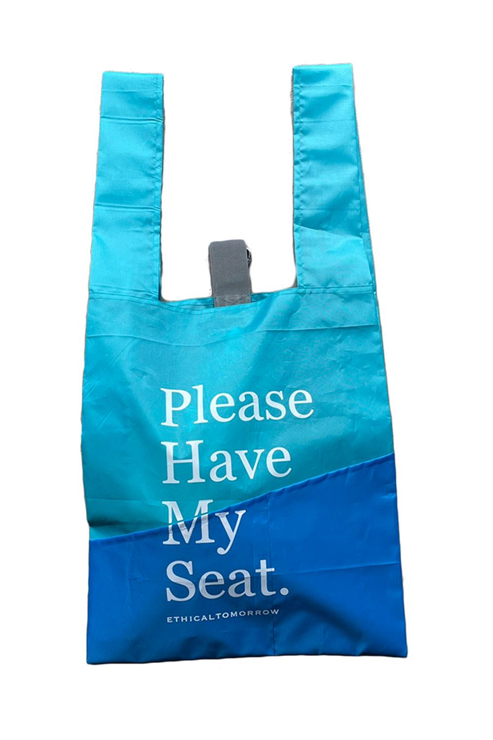 再生PETのBAGでHAVE MY SEATを叫ぶBAG (ライトブルー)