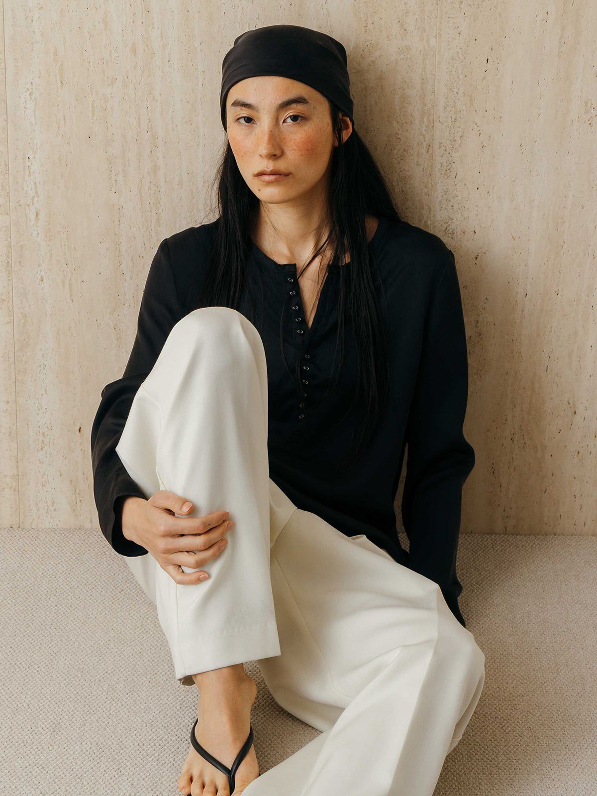 キュプラ トップス (チャコールグレー) CUPRO TOPS (Charcoal gray) /  26SS