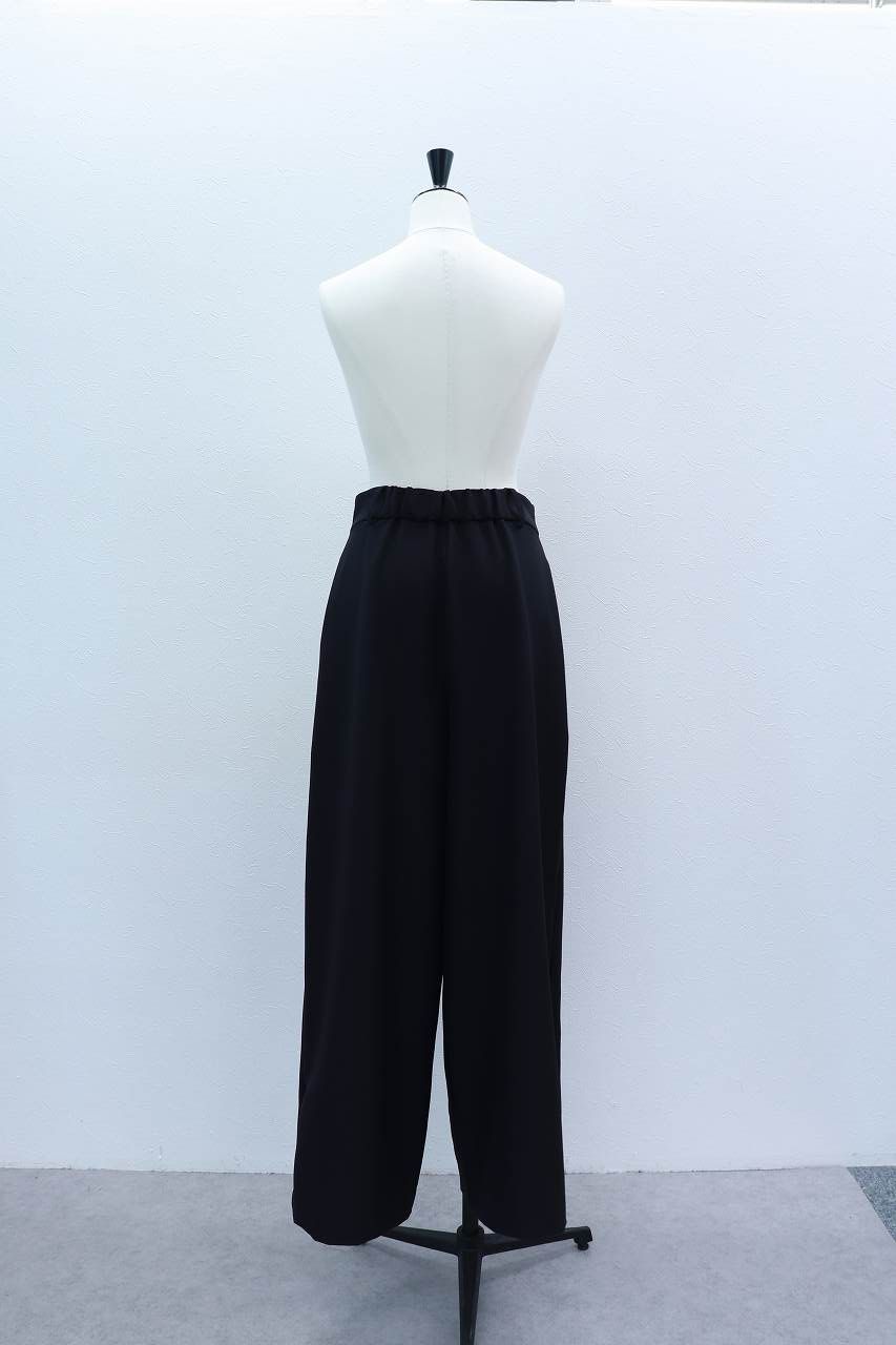 ドレープワイドパンツ (ブラック) Draped Wide-Leg Pants (Black) /  26AW