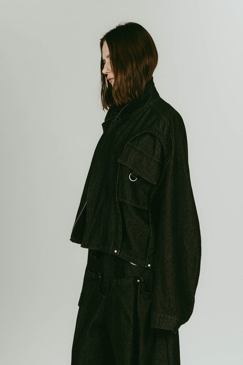 rounded pocket jacket(unisex) (Black) / ラウンドポケットジャケット (ブラック) / 26SS