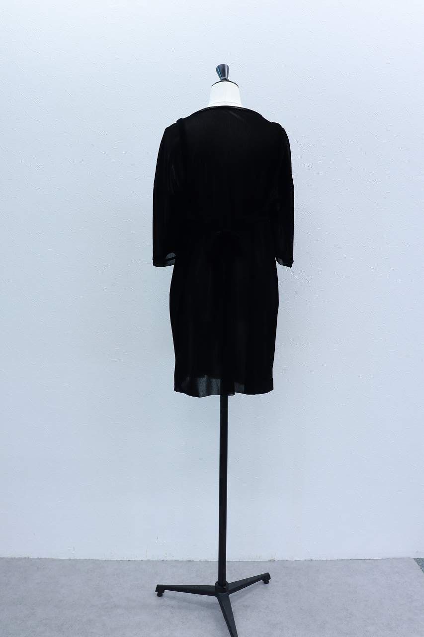 フロッキーチュールベアドレス (ブラック) Flocked Tulle Dress (Black) /  26AW