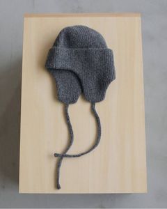 リブニット フライトキャップ (チャコールグレー) Ribknit Flight Cap (Charcoal gray) / 26AW 【6月29日まで期間限定予約】