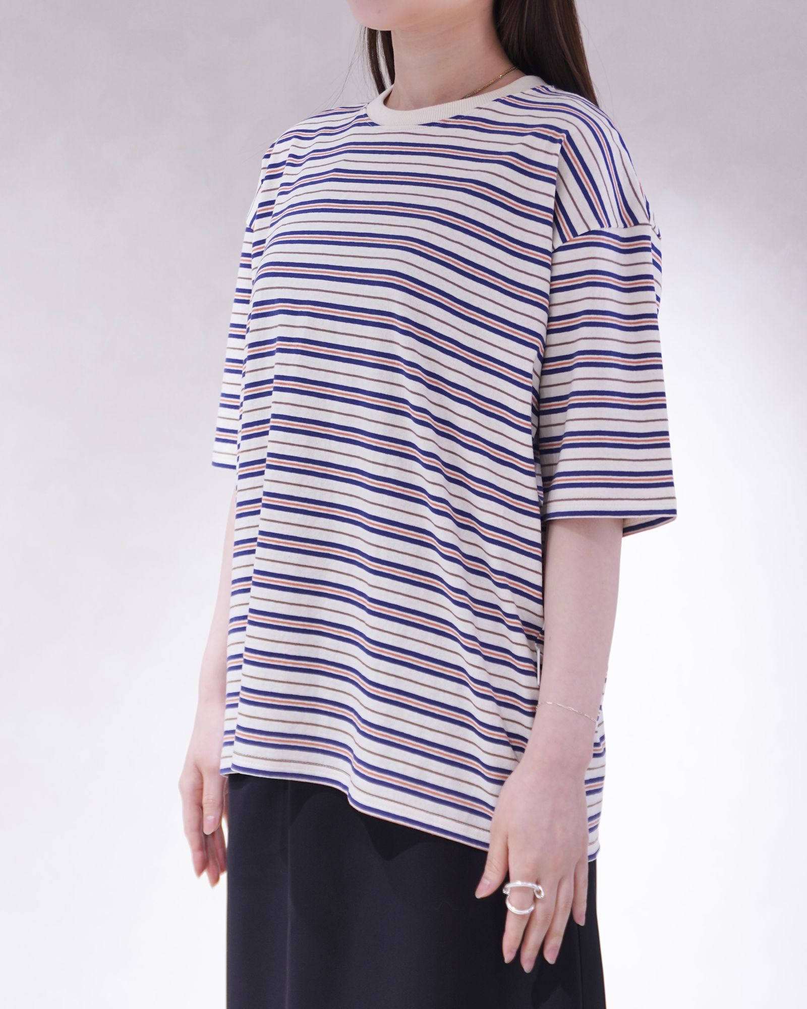マルチボーダーTシャツ (ブルー)  Multi Border T-shirt (Blue) /  26SS