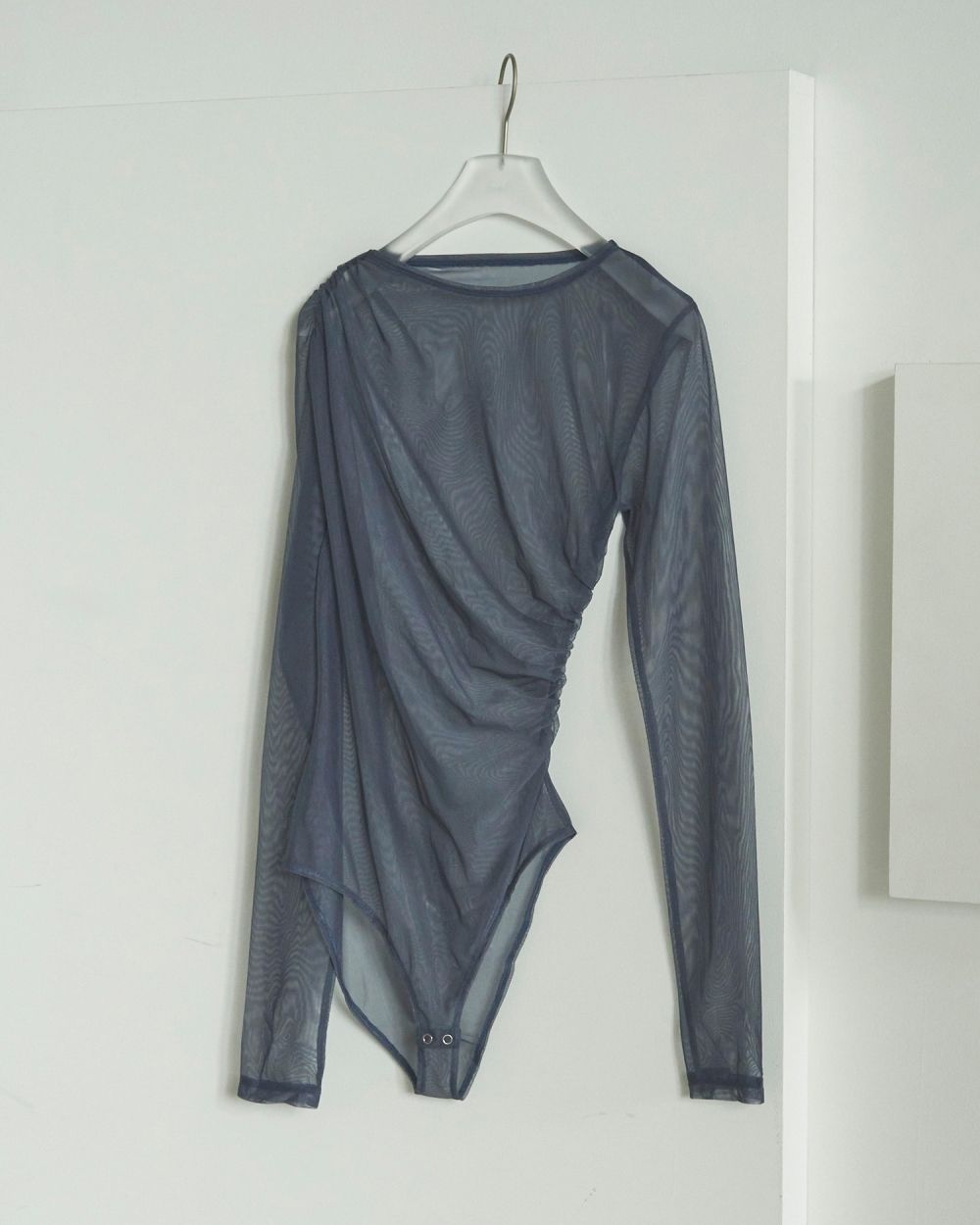 【25AW】Tulle Gather Bodysuit / チュールギャザーボディースーツ (ブルー)