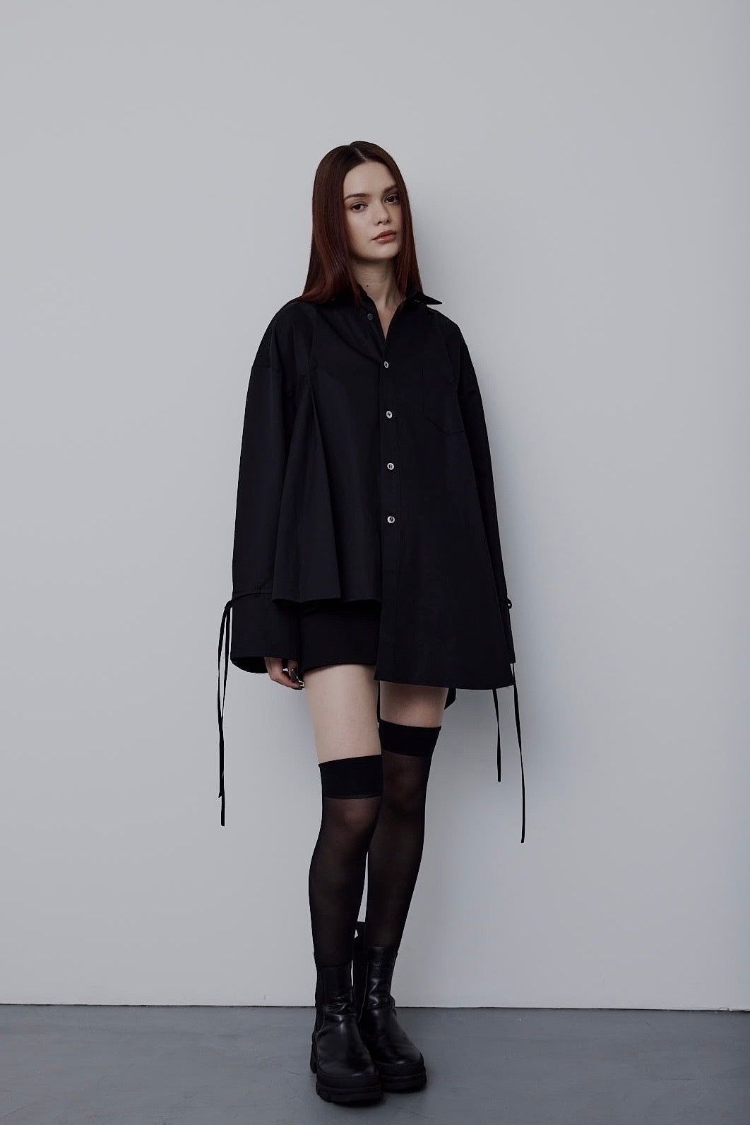 Chest tuck tunic / チェストタック チュニック (ブラック)