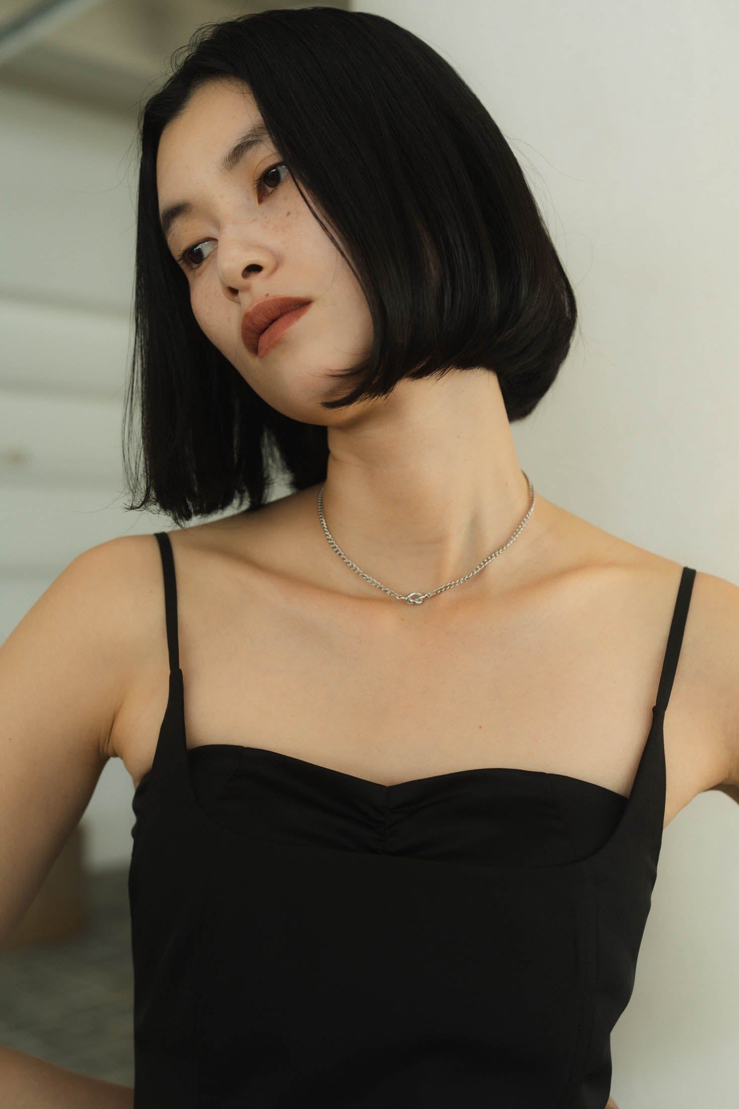 square neck one piece / スクエアネック ワンピース (ブラック)