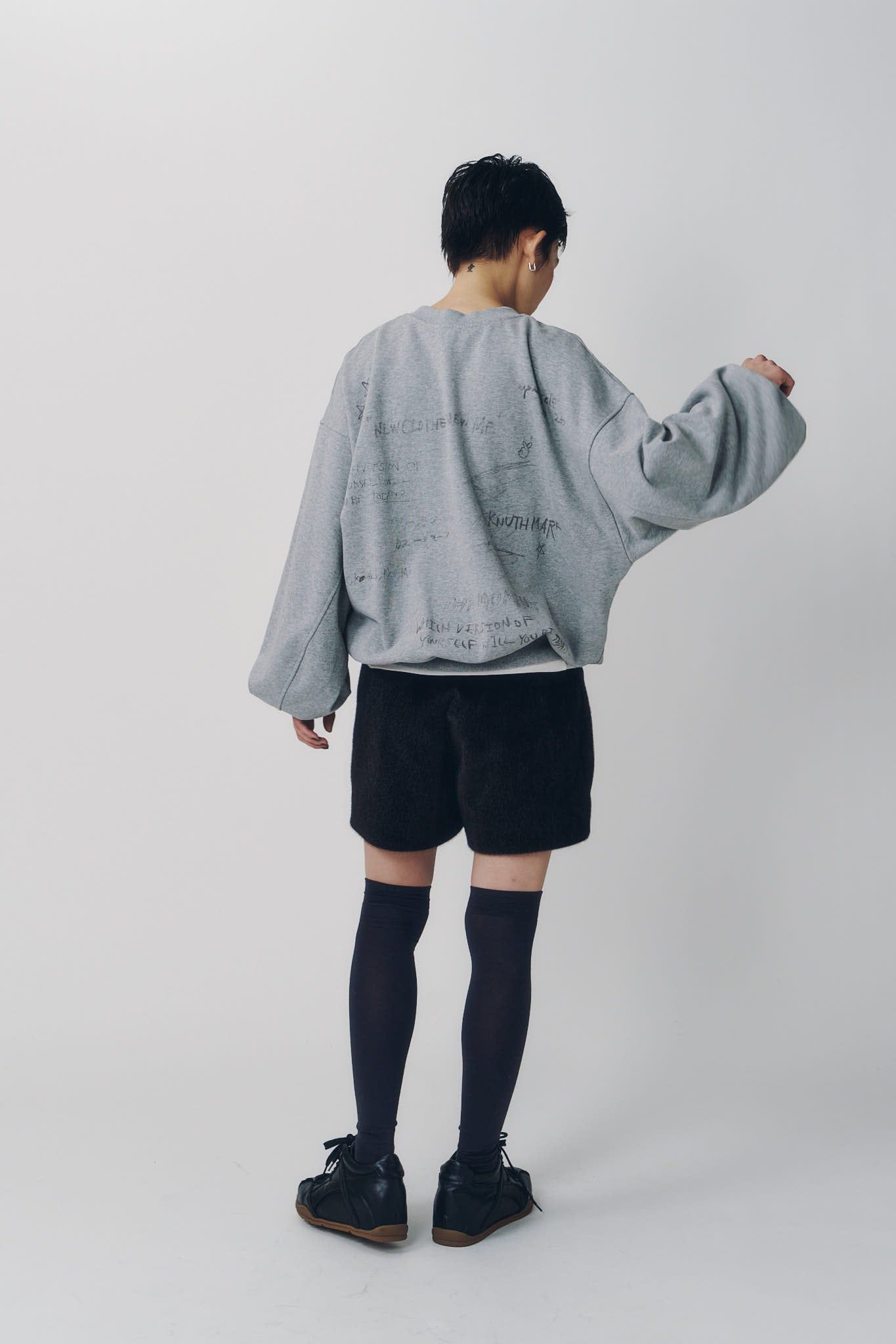 メッセージ スウェット (グレー) message sweatshirt(unisex) (Gray) / 26AW