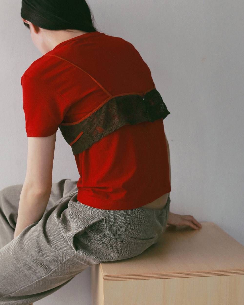 パイピングレース ブラトップ (ブラウン) Piping Lace Bratop (Brown) / 27SS