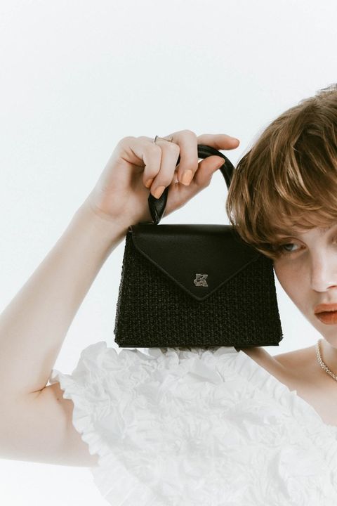 K motif mini basket / Kモチーフ ミニバスケットバッグ (ブラック) / 25SS