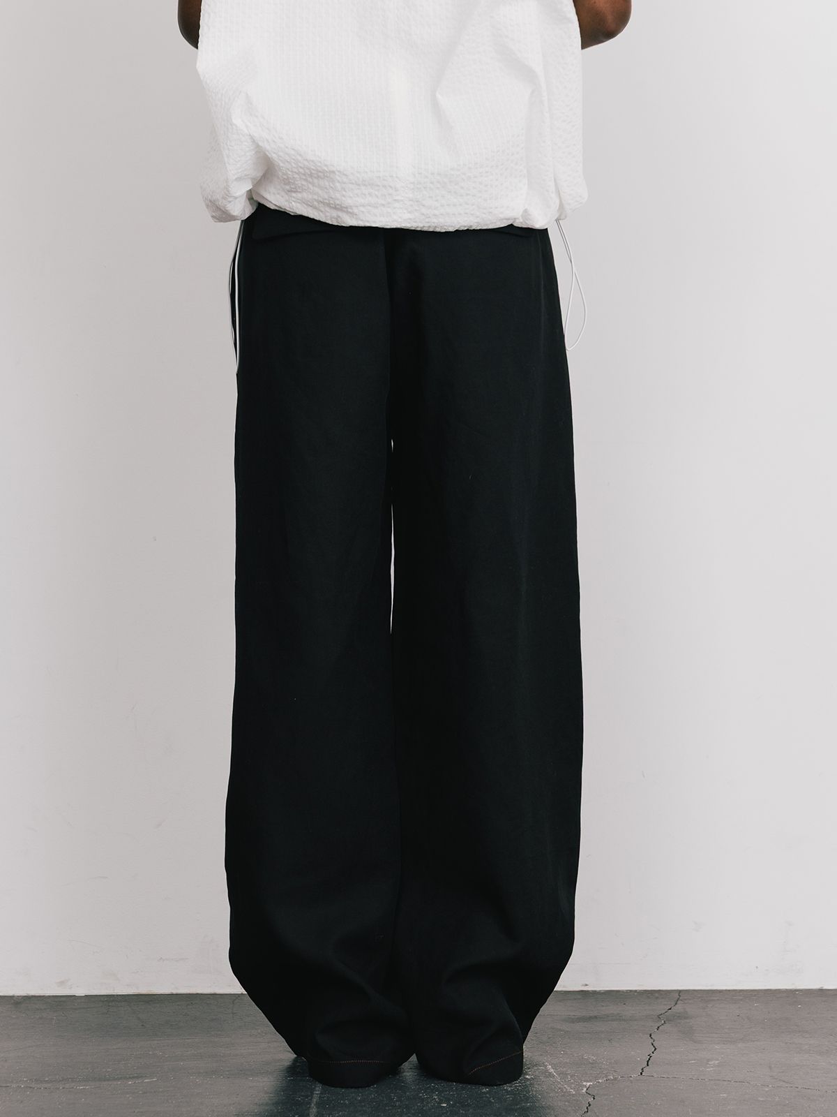 【25SS】TENCEL STITCH PANTS / テンセルステッチパンツ (ブラック)