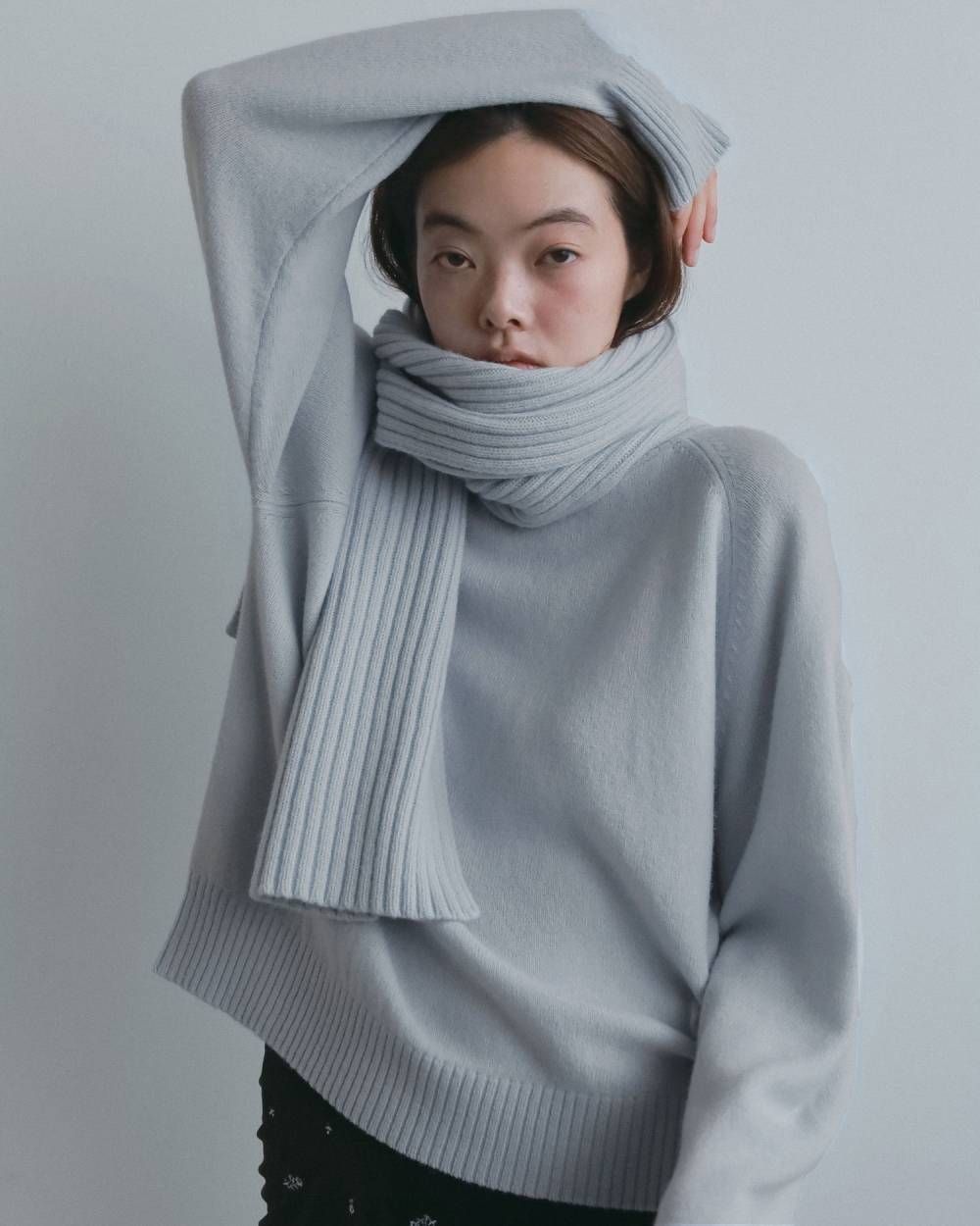 ウールクルーネックトップス (アイスブルー) Wool Crewneck Tops (Iceblue) / 26AW 【6月29日まで期間限定予約】