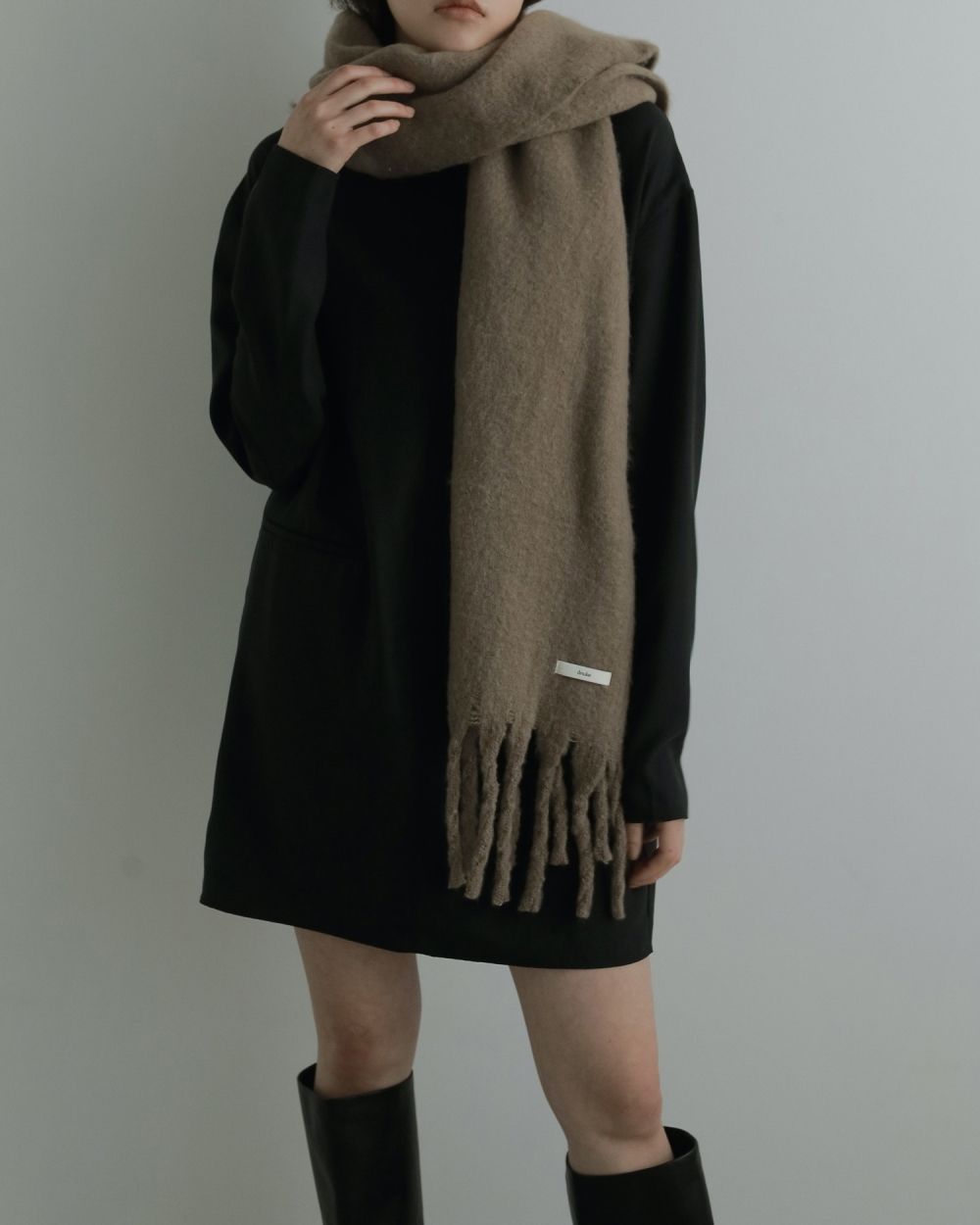 Cocoon Mini Onepiece / コクーン ミニワンピース (ブラック)