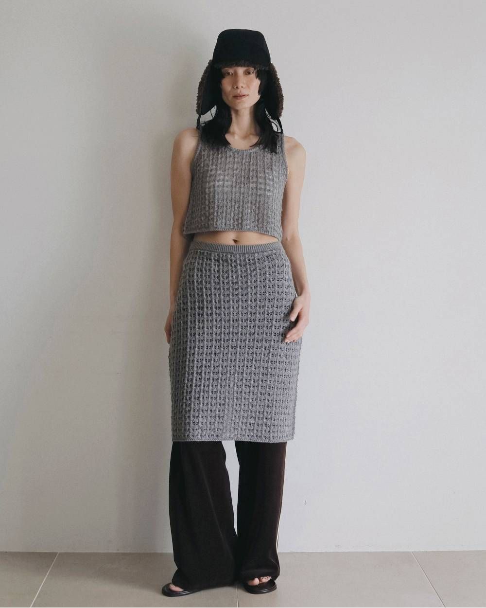 ベロアトラックパンツ (ブラウン) Velour Track Pants (Brown) /  26AW