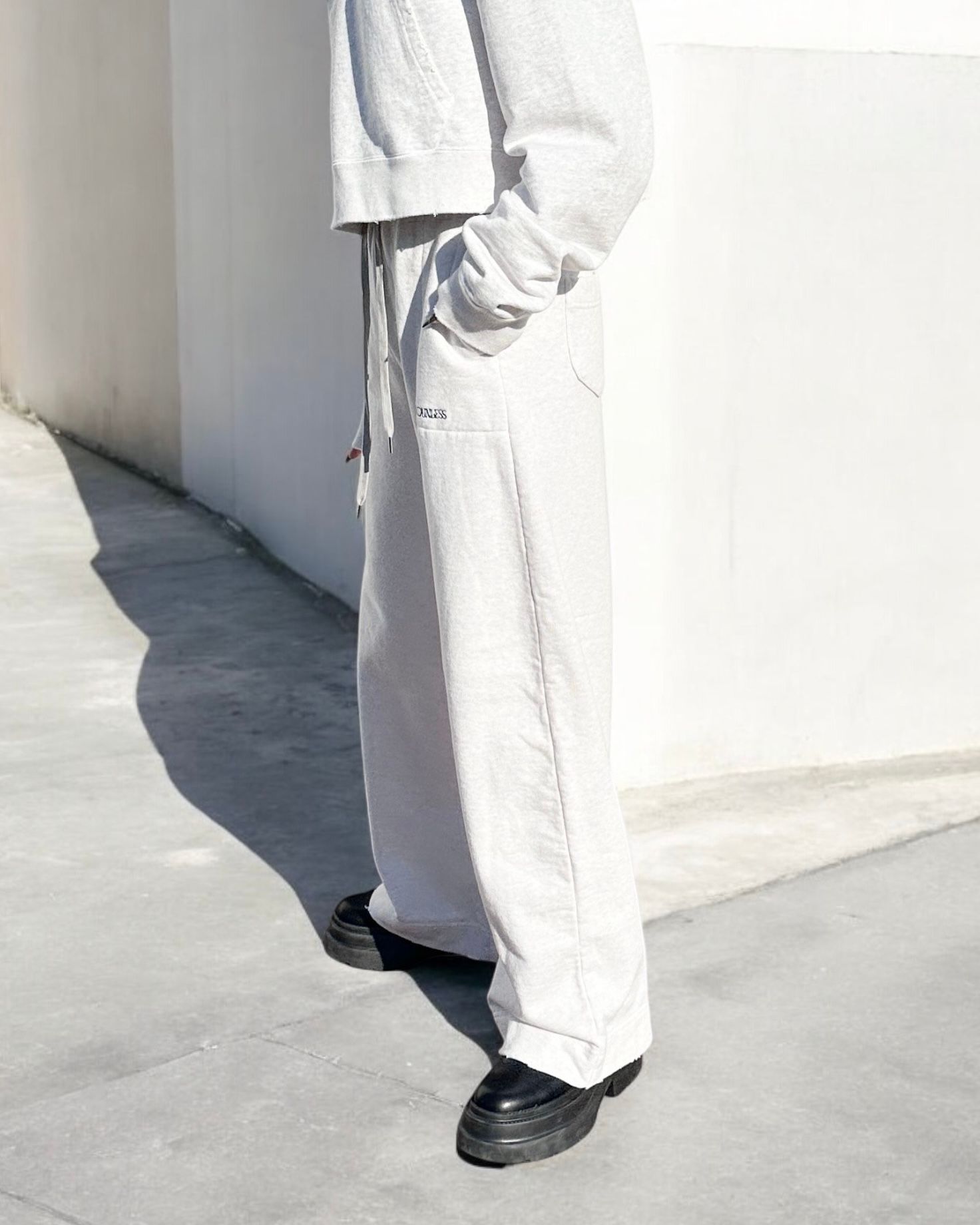 【残り1点】NOUNLESS LOOSE SWEAT PANTS (GRAY) / ルーズスウェットパンツ グレー