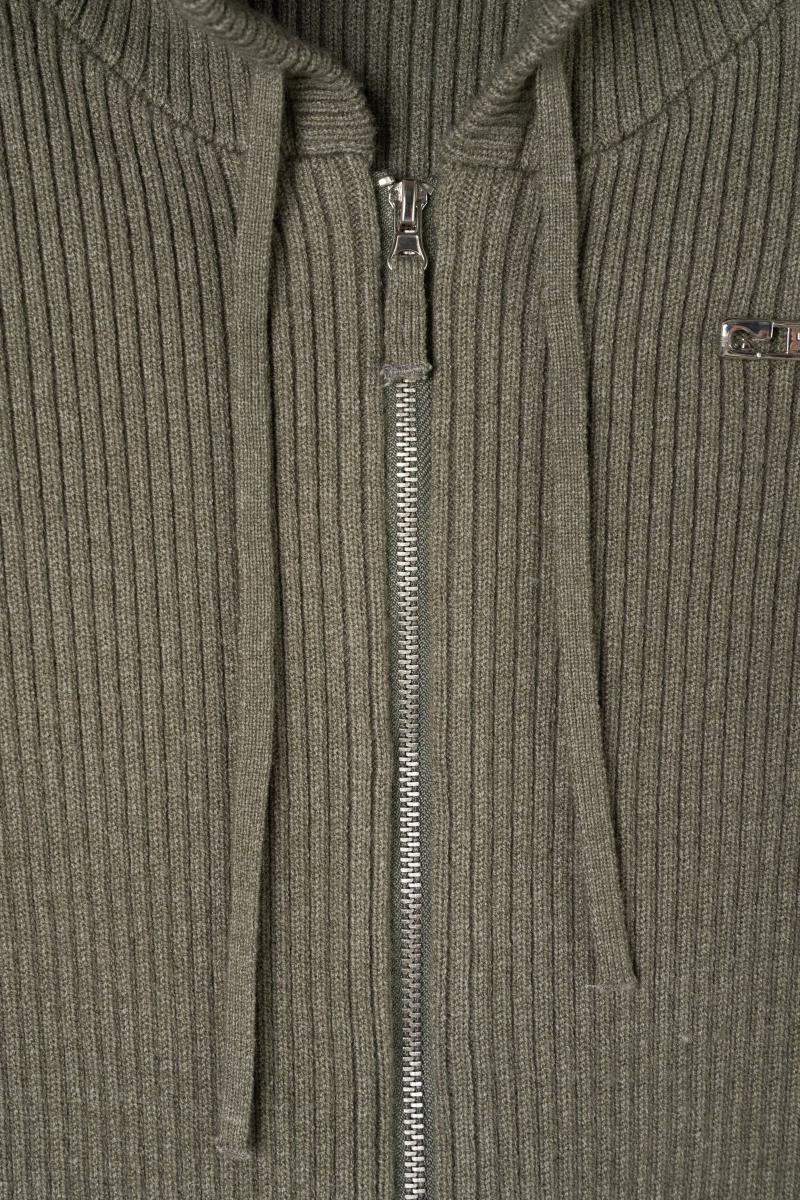 ニットパーカー (グレー) hooded knit parka (Gray) / 26AW