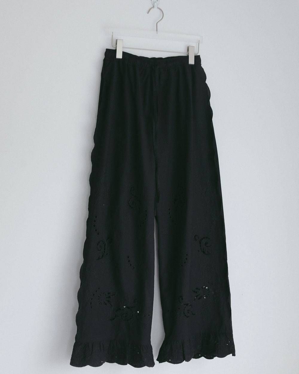 カットワーク レースパンツ (ブラック) Cutwork Lace Pants (Black) / 27SS