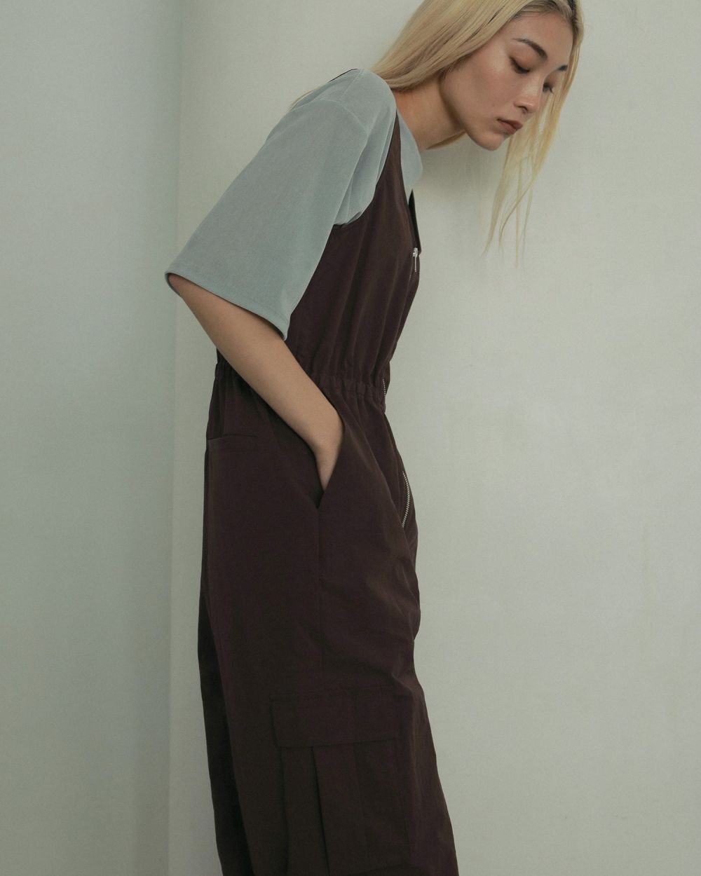 Sheer Velour T-shirts / シアーベロア Tシャツ (アイスブルー)