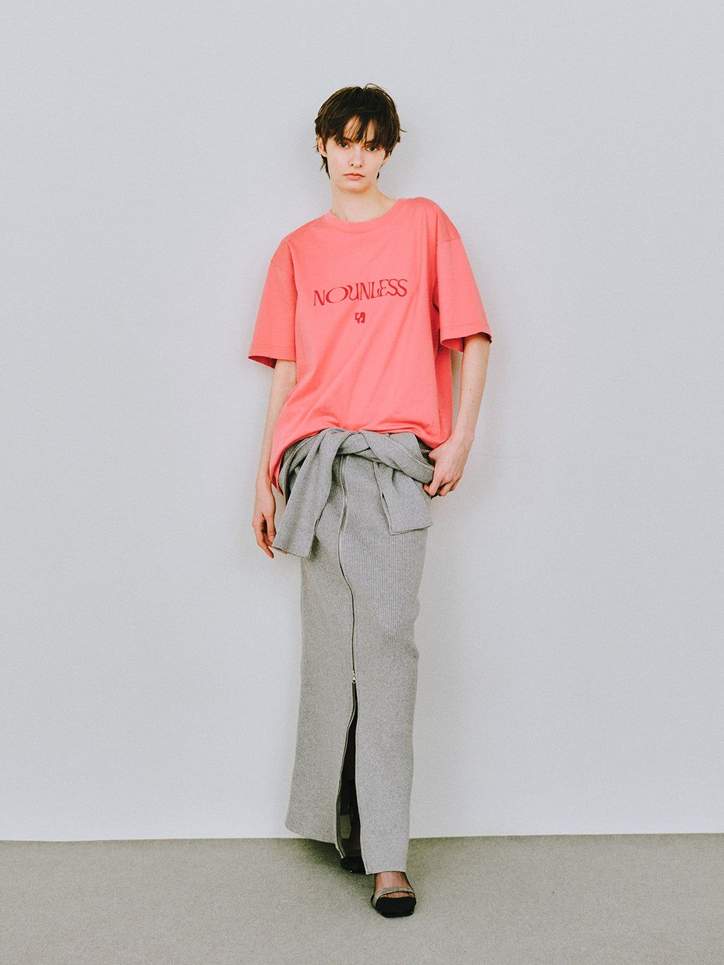 NL LOGO MARK OVER TEE / ロゴ オーバーTシャツ (ピーチ)