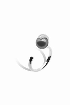 STRING BLACK-LIP PEARL RING / ストリング 黒蝶パール リング STERLING SILVER 925 (シルバー)