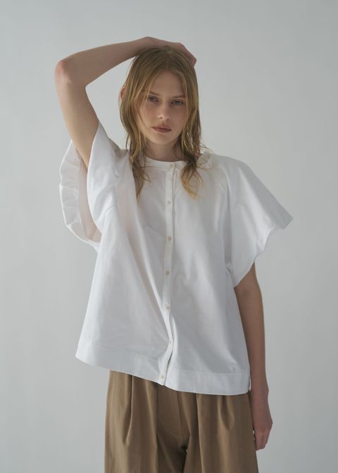 【Hanesコラボ】【2色セット】【Mサイズ】2P BEEFY-T balloon sleeve tops (White&Black) / ヘインズコラボ バルーンスリーブTシャツ (ホワイト&ブラック) / 26SS