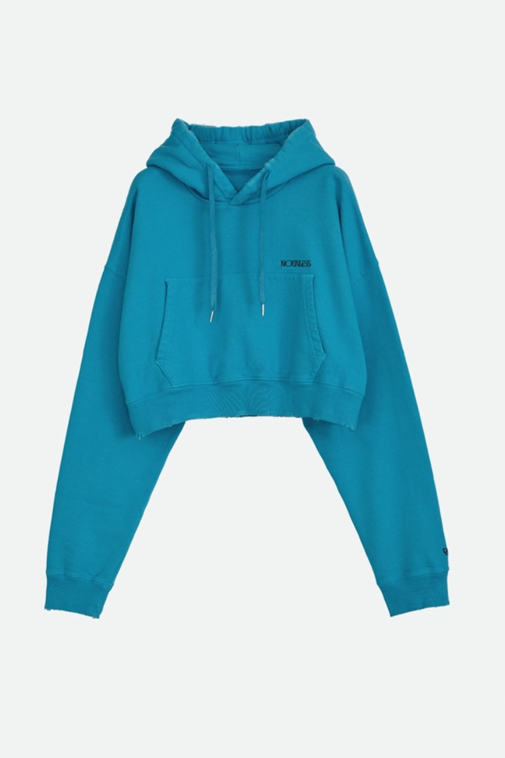 NOUNLESS SHORT HOODIE TOPS (BLUE) / ショートフーディトップス ブルー