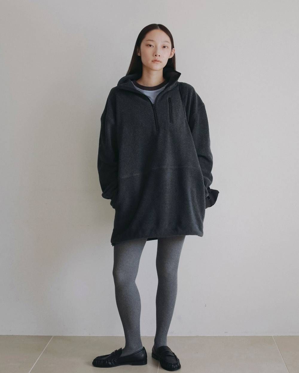 フリース 2ウェイ ワンピース (チャコールグレー) Fleece 2way Onepiece (Cgray) /  26AW