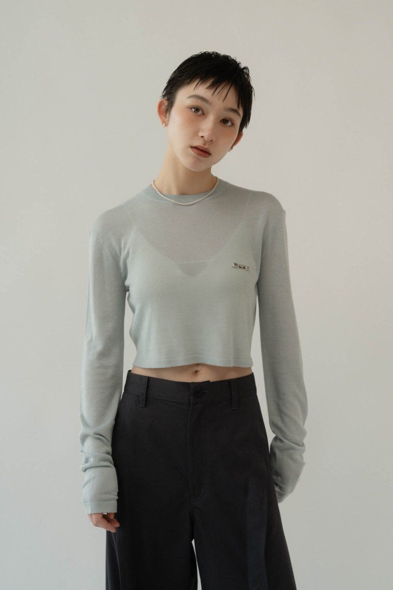 Knuth Marf - cropped sheer knit / クロップドシアーニット