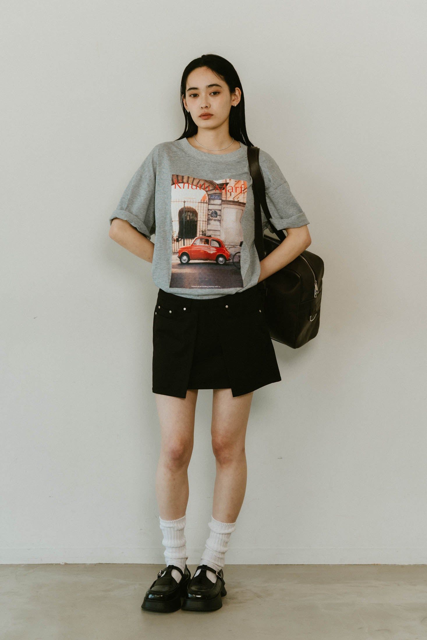 2piece zip flare pants / 2ピース ジップフレアパンツ (ブラック) / 25SS