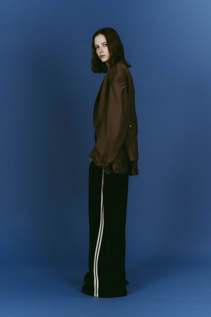 zip-up track pants(unisex) (Black) / ジップアップ トラックパンツ (ブラック) / 26SS